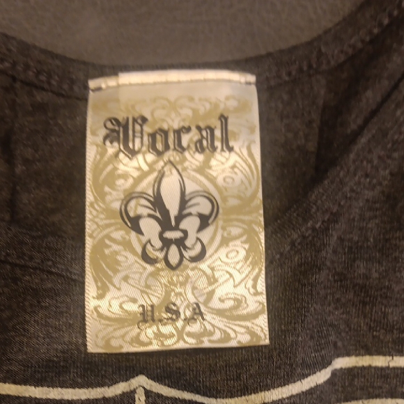 NEW! Vocal Black Graphic "Rough Rider" Tank Top Embellished With Rhinestones - Picture 7 of 12